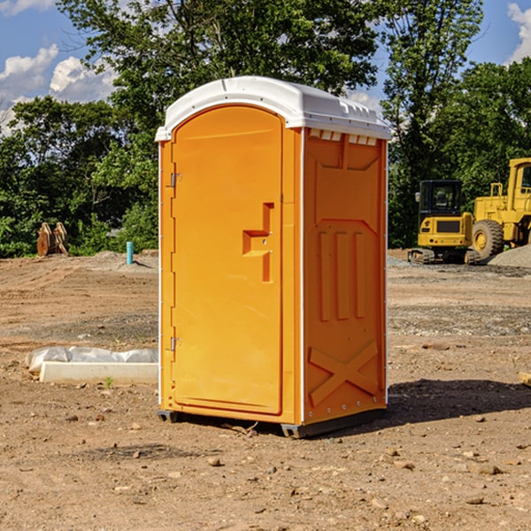 how often are the portable restrooms cleaned and serviced during a rental period in Johnson County WY